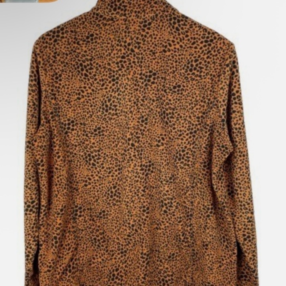 Lands' End XS Animal Print Fleece Top - Picture 3 of 5